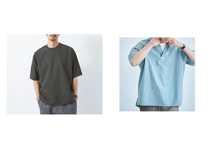 【green label relaxing / UNITED ARROWS / MEN/グリーンレーベルリラクシング】のドットエアー ヘムコード クルーネック Tシャツ -防シワ・通気性-&タイプライター スキッパー プルオーバー シャツ 【MEN】おすすめ！人気トレンド・男性、メンズファッションの通販 おすすめ人気トレンドファッション通販アイテム インテリア・キッズ・メンズ・レディースファッション・服の通販 founy(ファニー) https://founy.com/ ファッション Fashion メンズファッション MEN トップス・カットソー Tops/Tshirt/Men シャツ Shirts インナー スキッパー ストライプ タイプライター トレンド バランス おすすめ Recommend 春 Spring ドット ドローコード ノースリーブ S/S・春夏 SS・Spring/Summer 夏 Summer |ID:crp329100000152991