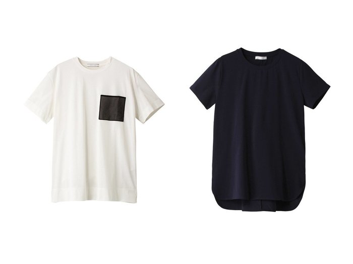 【BEIGE,/ベイジ,】のMOULINS(ムーラン)/ポケットTシャツ&BROIS(ブロア)/Tシャツ おすすめ！人気、トレンド、レディースファッションの通販 おすすめ人気トレンドファッション通販アイテム インテリア・キッズ・メンズ・レディースファッション・服の通販 founy(ファニー) https://founy.com/ ファッション Fashion レディースファッション WOMEN トップス・カットソー Tops/Tshirt シャツ/ブラウス Shirts/Blouses ロング / Tシャツ T-Shirts カットソー Cut and Sewn 2023年 2023 2023-2024秋冬・A/W AW/Autumn/Winter//FW/Fall-Winter/2023-2024 A/W・秋冬 AW・Autumn/Winter・FW・Fall-Winter インナー ショート ジャケット ストレッチ スリーブ 人気 定番 Standard オーガンジー ポケット |ID:crp329100000153049