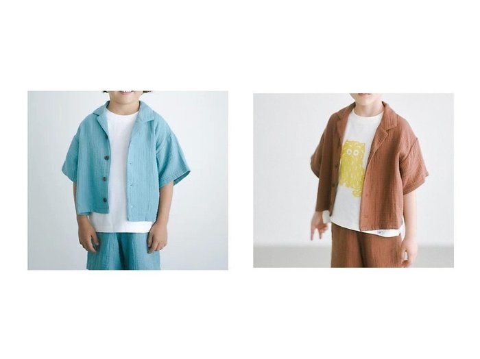 【green label relaxing / UNITED ARROWS / KIDS/グリーンレーベルリラクシング】のTJ ダブルガーゼ オープンカラー シャツ 110cm-130cm 【KIDS】子供服のおすすめ！人気トレンド・キッズファッションの通販  おすすめ人気トレンドファッション通販アイテム インテリア・キッズ・メンズ・レディースファッション・服の通販 founy(ファニー) https://founy.com/ ファッション Fashion キッズファッション KIDS アウトドア セットアップ ダブル ポケット リゾート おすすめ Recommend |ID:crp329100000153362