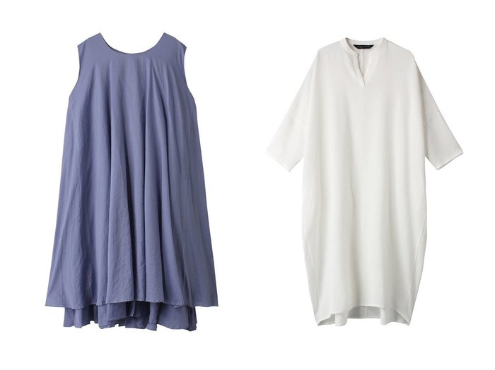 【mizuiro ind/ミズイロ インド】のメッシュヘンリーネックワンピース&crew neck double hem long OP ワンピース おすすめ！人気、トレンド、レディースファッションの通販 おすすめ人気トレンドファッション通販アイテム インテリア・キッズ・メンズ・レディースファッション・服の通販 founy(ファニー) https://founy.com/ ファッション Fashion レディースファッション WOMEN ワンピース Dress チュニック Tunic エアリー スキッパー チュニック メッシュ ロング 定番 Standard サマー ヘムライン |ID:crp329100000153557