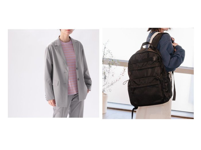 【niko and…/ニコアンド】のキチントEASYジャケット&オリジナルセットサコッシュデイバッグ 【プチプライス、低価格、格安】おすすめ！人気、トレンド、レディースファッションの通販  おすすめ人気トレンドファッション通販アイテム インテリア・キッズ・メンズ・レディースファッション・服の通販 founy(ファニー) https://founy.com/ ファッション Fashion レディースファッション WOMEN アウター Coat Outerwear ジャケット Jackets テーラードジャケット Tailored Jackets バッグ Bag ジャケット セットアップ ベーシック ラベンダー 人気 今季 洗える ショルダー スマホ 財布 デイパック フロント ポケット ラップ リュック おすすめ Recommend |ID:crp329100000154148