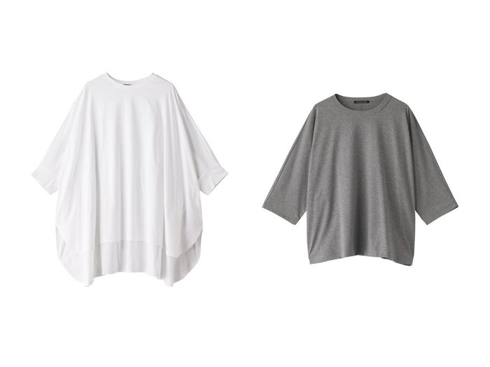 【mizuiro ind/ミズイロ インド】のneck T Tシャツ&wide cocoon T Tシャツ おすすめ！人気、トレンド、レディースファッションの通販  おすすめ人気トレンドファッション通販アイテム インテリア・キッズ・メンズ・レディースファッション・服の通販 founy(ファニー) https://founy.com/ ファッション Fashion レディースファッション WOMEN トップス・カットソー Tops/Tshirt シャツ/ブラウス Shirts/Blouses ロング / Tシャツ T-Shirts カットソー Cut and Sewn ショート スタイリッシュ スラックス スリーブ デニム プレーン ベーシック ロング ワイド 夏 Summer 定番 Standard |ID:crp329100000154361