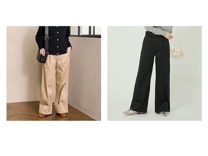 【green label relaxing / UNITED ARROWS/グリーンレーベル リラクシング / ユナイテッドアローズ】の【別注】ロールアップ チノ パンツ おすすめ！人気、トレンド、レディースファッションの通販  おすすめ人気トレンドファッション通販アイテム 人気、トレンドファッション・服の通販 founy(ファニー) ファッション Fashion レディースファッション WOMEN パンツ Pants 秋 Autumn/Fall コンパクト シューズ フェミニン ベーシック ボーダー 別注 ロールアップ ワイド ワーク 夏 Summer |ID:crp329100000154380