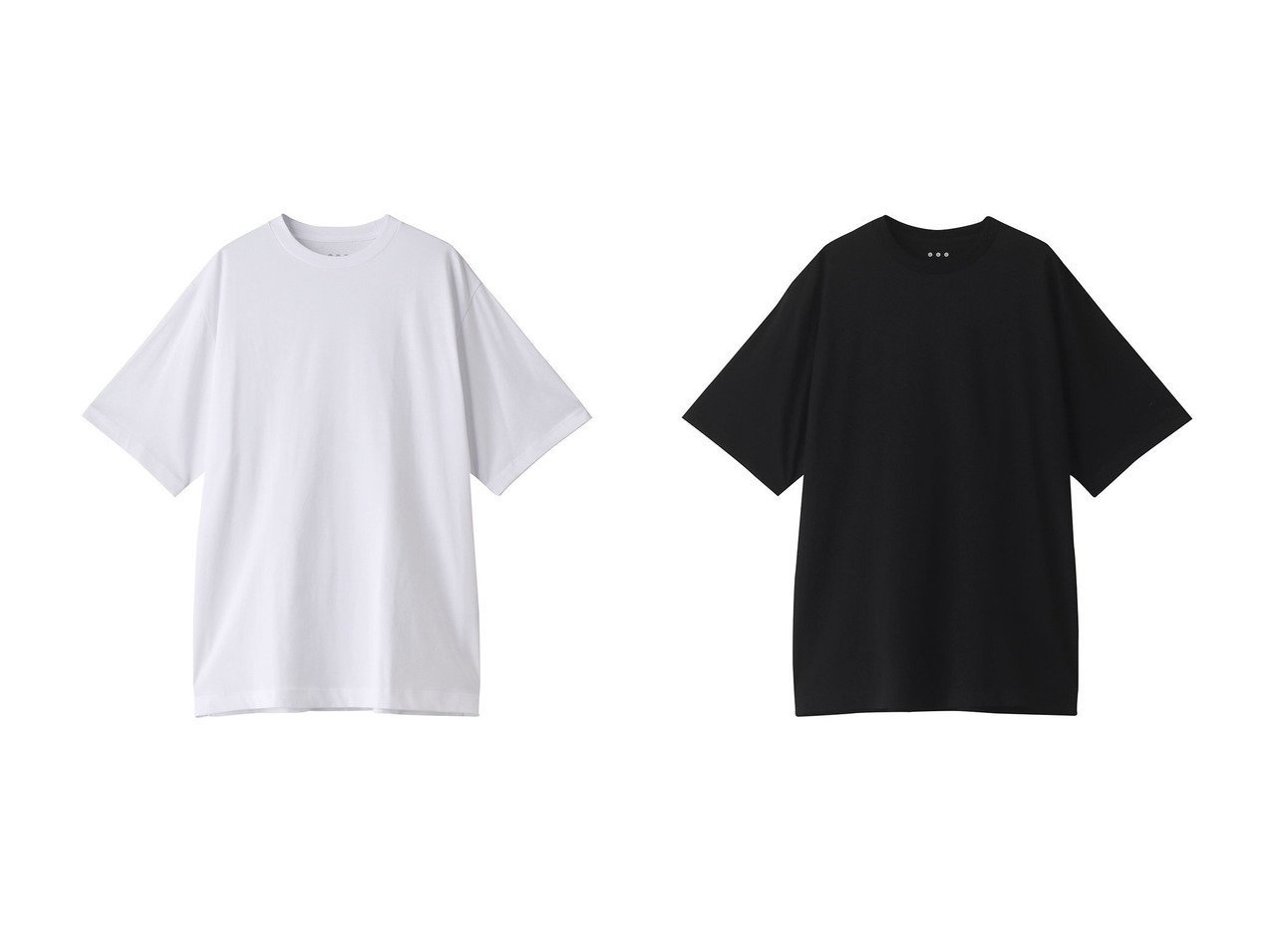 【three dots/スリー ドッツ】の【UNISEX】2パックTシャツ 【トップス、カットソー通販】おすすめ！人気、トレンド、レディースファッションの通販   おすすめ人気トレンドファッション通販アイテム インテリア・キッズ・メンズ・レディースファッション・服の通販 founy(ファニー) 　ファッション　Fashion　レディースファッション　WOMEN　トップス・カットソー　Tops/Tshirt　シャツ/ブラウス　Shirts/Blouses　ロング / Tシャツ　T-Shirts　カットソー　Cut and Sewn　UNISEX　ショート　スリーブ　ベーシック　定番　Standard　ホワイト系　White　ブラック系　Black　ブルー系　Blue　|ID:crp329100000155988