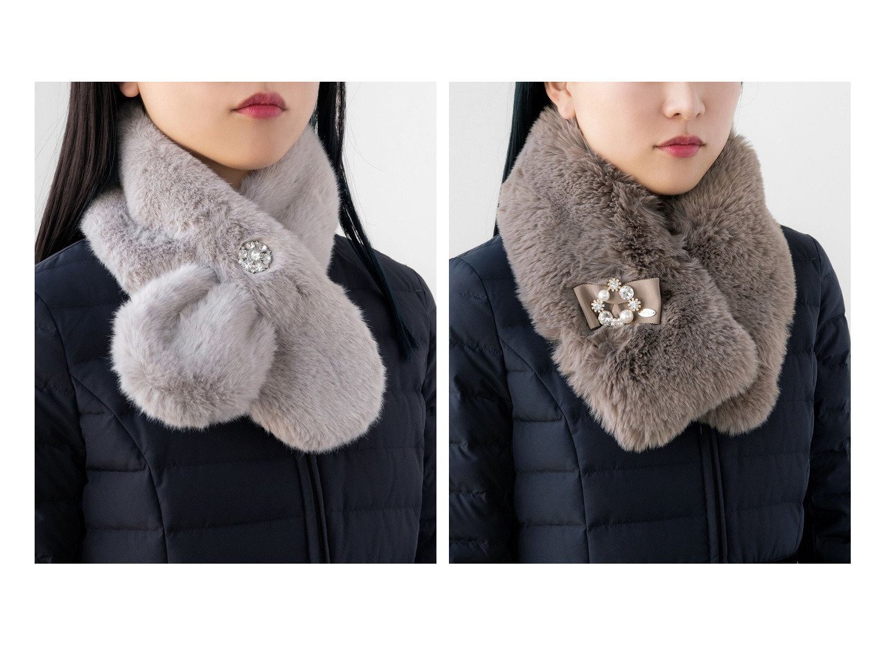 【TOCCA/トッカ】のMINI BIJOUX FUR TIPPET ティペット&BIJOUX FUR TIPPET ティペット 【2023-2024秋冬・A/W通販】おすすめ！人気、トレンド、レディースファッションの通販  おすすめ人気トレンドファッション通販アイテム インテリア・キッズ・メンズ・レディースファッション・服の通販 founy(ファニー) 　ファッション　Fashion　レディースファッション　WOMEN　マフラー　Mufflers　送料無料　Free Shipping　A/W・秋冬　AW・Autumn/Winter・FW・Fall-Winter　冬　Winter　エレガント　カーディガン　クラシカル　ストール　スヌード　フェイクファー　ブローチ　マフラー　リュクス　グレー系　Gray　ブラック系　Black　ベージュ系　Beige　|ID:crp329100000156676