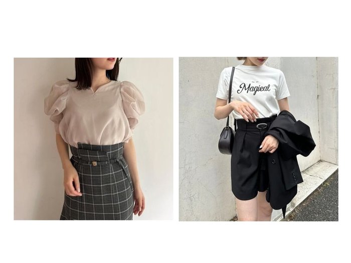 【SNIDEL/スナイデル】のロゴプリントTシャツ&Sustainableオーガンシースルーブラウス おすすめ！人気、トレンド、レディースファッションの通販 おすすめ人気トレンドファッション通販アイテム 人気、トレンドファッション・服の通販 founy(ファニー) 雑誌掲載アイテム Magazine Items ファッション雑誌 Fashion Magazines ビジンヒャッカ 美人百花 ファッション Fashion レディースファッション WOMEN トップス・カットソー Tops/Tshirt シャツ/ブラウス Shirts/Blouses パーカ Sweats ロング / Tシャツ T-Shirts スウェット Sweat 9月号 インナー カットソー コンパクト ジャケット フロント プリント ベーシック 雑誌 NEW・新作・新着・新入荷 New Arrivals オーガンジー シアー バランス リボン |ID:crp329100000156848