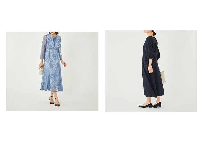 【green label relaxing / UNITED ARROWS/グリーンレーベル リラクシング / ユナイテッドアローズ】のコンシャス キリカエ 7分袖 フレア ワンピース&レース ウエスト ギャザー ワンピース 【ワンピース、ドレス通販】おすすめ！人気、トレンド、レディースファッションの通販 おすすめ人気トレンドファッション通販アイテム インテリア・キッズ・メンズ・レディースファッション・服の通販 founy(ファニー) https://founy.com/ ファッション Fashion レディースファッション WOMEN ワンピース Dress 秋 Autumn/Fall コンシャス シャンブレー シューズ シンプル ネックレス フレア おすすめ Recommend |ID:crp329100000157150