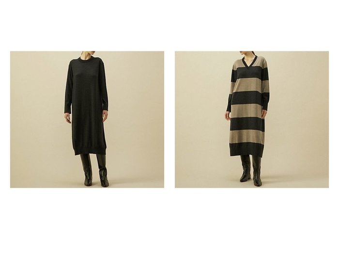 【PLAIN PEOPLE/プレインピープル】のZEATER ミドルレングスワンピース&ZEATER Vネックニットワンピース 【ワンピース、ドレス通販】おすすめ！人気、トレンド、レディースファッションの通販 おすすめ人気トレンドファッション通販アイテム インテリア・キッズ・メンズ・レディースファッション・服の通販 founy(ファニー) https://founy.com/ ファッション Fashion レディースファッション WOMEN ワンピース Dress ニットワンピース Knit Dresses モダン 人気 A/W・秋冬 AW・Autumn/Winter・FW・Fall-Winter ドレス ミドル ロング |ID:crp329100000157153