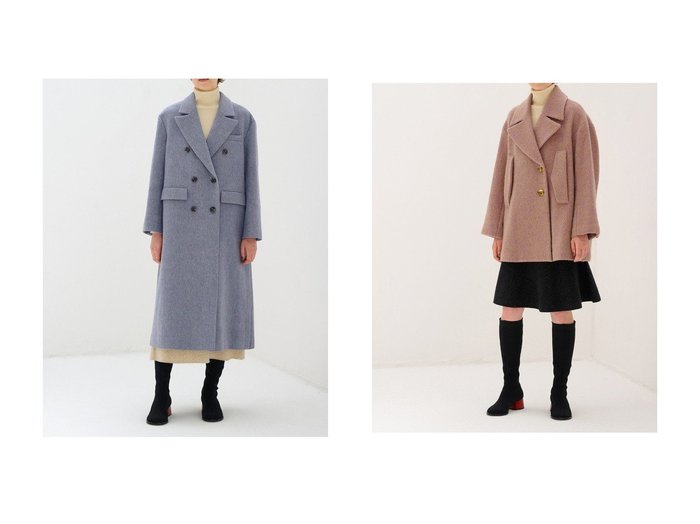 【LANVIN en Bleu/ランバン オン ブルー】のロングダブルコート&フレアPコート おすすめ！人気、トレンド、レディースファッションの通販 おすすめ人気トレンドファッション通販アイテム 人気、トレンドファッション・服の通販 founy(ファニー) ファッション Fashion レディースファッション WOMEN アウター Coat Outerwear コート Coats Pコート Pea Coats アクリル インナー ショート シンプル パーカー フレア ポケット ミックス ミドル メランジ ループ A/W・秋冬 AW・Autumn/Winter・FW・Fall-Winter 2023年 2023 2023-2024秋冬・A/W AW/Autumn/Winter//FW/Fall-Winter/2023-2024 |ID:crp329100000157474