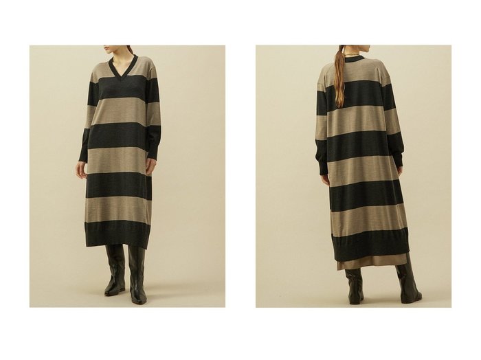 【PLAIN PEOPLE/プレインピープル】のZEATER ニットロングカーディガン&ZEATER Vネックニットワンピース 【2023-2024秋冬・A/W通販】おすすめ！人気、トレンド、レディースファッションの通販 おすすめ人気トレンドファッション通販アイテム インテリア・キッズ・メンズ・レディースファッション・服の通販 founy(ファニー) https://founy.com/ ファッション Fashion レディースファッション WOMEN トップス・カットソー Tops/Tshirt ニット Knit Tops カーディガン Cardigans ワンピース Dress ニットワンピース Knit Dresses チュニック Tunic 2023年 2023 2023-2024秋冬・A/W AW/Autumn/Winter//FW/Fall-Winter/2023-2024 A/W・秋冬 AW・Autumn/Winter・FW・Fall-Winter カーディガン ビッグ フロント ボーダー ロング 人気 |ID:crp329100000157530