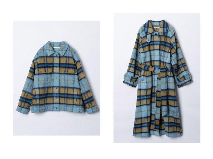 【HOUSE OF LOTUS/ハウス オブ ロータス】のシャギーチェックジャケット&シャギーチェックステンカラーコート 【2023-2024秋冬・A/W通販】おすすめ！人気、トレンド、レディースファッションの通販  おすすめ人気トレンドファッション通販アイテム インテリア・キッズ・メンズ・レディースファッション・服の通販 founy(ファニー) https://founy.com/ ファッション Fashion レディースファッション WOMEN アウター Coat Outerwear コート Coats ジャケット Jackets 2023年 2023 2023-2024秋冬・A/W AW/Autumn/Winter//FW/Fall-Winter/2023-2024 A/W・秋冬 AW・Autumn/Winter・FW・Fall-Winter イタリア グラデーション スリーブ チェック マニッシュ ロング 冬 Winter |ID:crp329100000157737