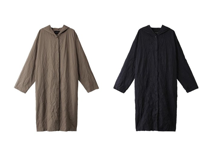 【mizuiro ind/ミズイロ インド】のwasher pleats hooded wide CT コート 【2023-2024秋冬・A/W アウター通販】おすすめ！人気、トレンド、レディースファッションの通販   おすすめ人気トレンドファッション通販アイテム インテリア・キッズ・メンズ・レディースファッション・服の通販 founy(ファニー) https://founy.com/ ファッション Fashion レディースファッション WOMEN アウター Coat Outerwear コート Coats 2023年 2023 2023-2024秋冬・A/W AW/Autumn/Winter//FW/Fall-Winter/2023-2024 A/W・秋冬 AW・Autumn/Winter・FW・Fall-Winter シンプル ベーシック ロング ワッシャー |ID:crp329100000158248