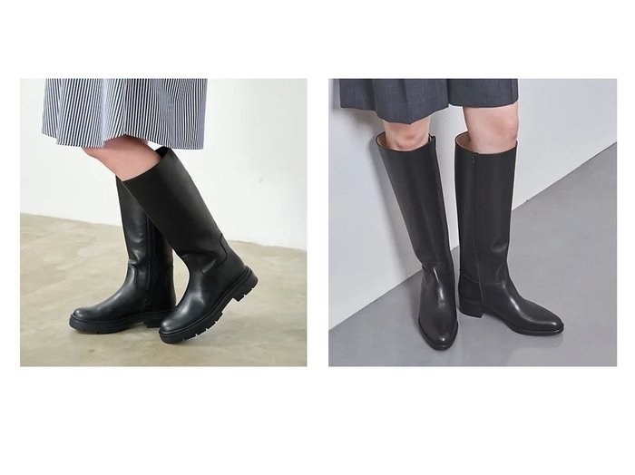 【UNITED ARROWS/ユナイテッドアローズ】のジョッキー ロングブーツ&【green label relaxing / UNITED ARROWS/グリーンレーベル リラクシング / ユナイテッドアローズ】の【WEB限定】ボリュームソール ロングブーツ(3.5cmヒール)- 晴雨兼用 - 【2023-2024秋冬・A/W シューズ・靴、通販】おすすめ！人気、トレンド、レディースファッションの通販  おすすめ人気トレンドファッション通販アイテム 人気、トレンドファッション・服の通販 founy(ファニー) ファッション Fashion レディースファッション WOMEN エレガント シューズ スタンダード 定番 Standard ロング おすすめ Recommend スリット 冬 Winter 抗菌 秋 Autumn/Fall |ID:crp329100000158977