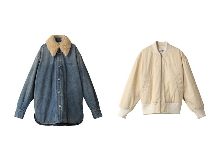 【MM6 Maison Martin Margiela/エムエム6 メゾン マルタン マルジェラ】のNumeric logo スポーツジャケット&【UNISEX】ボアカラー デニム ジャケット 【2023-2024秋冬・A/W　アウター通販】おすすめ！人気、トレンド、レディースファッションの通販 おすすめ人気トレンドファッション通販アイテム インテリア・キッズ・メンズ・レディースファッション・服の通販 founy(ファニー) https://founy.com/ ファッション Fashion レディースファッション WOMEN アウター Coat Outerwear ジャケット Jackets ブルゾン Blouson/Jackets デニムジャケット Denim Jackets シンプル ジャケット スポーツ UNISEX デニム ブルゾン |ID:crp329100000159548