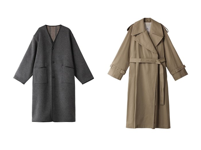 【1er Arrondissement/プルミエ アロンディスモン】の【TICCA】リバーシブルコート&ダブルショールトレンチコート 【2023-2024秋冬・A/W　アウター通販】おすすめ！人気、トレンド、レディースファッションの通販 おすすめ人気トレンドファッション通販アイテム インテリア・キッズ・メンズ・レディースファッション・服の通販 founy(ファニー) https://founy.com/ ファッション Fashion レディースファッション WOMEN アウター Coat Outerwear コート Coats トレンチコート Trench Coats ストール ロング |ID:crp329100000159598