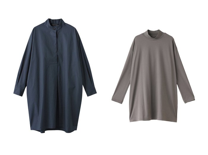 【mizuiro ind/ミズイロ インド】のhigh neck wide tunic チュニック&stand collar front fly OP ワンピース 【2023-2024秋冬・A/W　ワンピース、ドレス通販】おすすめ！人気、トレンド、レディースファッションの通販 おすすめ人気トレンドファッション通販アイテム インテリア・キッズ・メンズ・レディースファッション・服の通販 founy(ファニー) https://founy.com/ ファッション Fashion レディースファッション WOMEN ワンピース Dress チュニック Tunic インナー シンプル チュニック スタンド タイプライター 人気 今季 春 Spring 秋 Autumn/Fall |ID:crp329100000159647