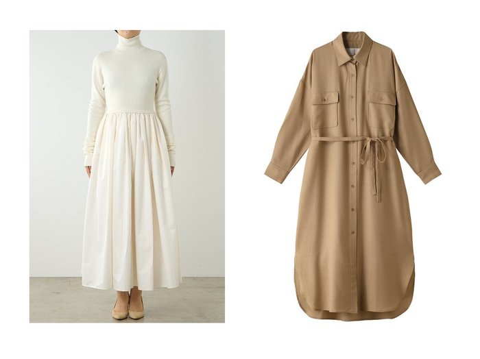 【Whim Gazette/ウィムガゼット】のシャツワンピース&2wayドッキングワンピース 【2023-2024秋冬・A/W　ワンピース、ドレス通販】おすすめ！人気、トレンド、レディースファッションの通販 おすすめ人気トレンドファッション通販アイテム インテリア・キッズ・メンズ・レディースファッション・服の通販 founy(ファニー) https://founy.com/ ファッション Fashion レディースファッション WOMEN ワンピース Dress シャツワンピース Shirt Dresses チュニック Tunic なめらか ギャザー シルク チュニック ロング 羽織 アクリル コーティング ジップアップ タフタ ドッキング |ID:crp329100000159662