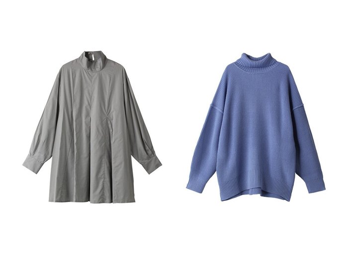 【MIDIUMISOLID/ミディウミソリッド】のturtle neck big PO プルオーバー&O プルオーバー 【2023-2024秋冬・A/W　トップス、カットソー通販】おすすめ！人気、トレンド、レディースファッションの通販 おすすめ人気トレンドファッション通販アイテム 人気、トレンドファッション・服の通販 founy(ファニー) 　ファッション　Fashion　レディースファッション　WOMEN　トップス・カットソー　Tops/Tshirt　シャツ/ブラウス　Shirts/Blouses　プルオーバー　Pullover　ニット　Knit Tops　スリーブ　チュニック　トレンド　フレア　ロング　シンプル　スリット　タートルネック　|ID:crp329100000159792