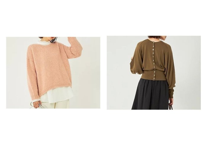 【green label relaxing / UNITED ARROWS/グリーンレーベル リラクシング / ユナイテッドアローズ】の【別注】SESAMY プルオーバー ニット&EVERY エブリー ニット クルーネック 2WAY -ウォッシャブル- 【2023-2024秋冬・A/W通販】おすすめ！人気、トレンド、レディースファッションの通販   おすすめ人気トレンドファッション通販アイテム インテリア・キッズ・メンズ・レディースファッション・服の通販 founy(ファニー) https://founy.com/ ファッション Fashion レディースファッション WOMEN トップス・カットソー Tops/Tshirt ニット Knit Tops プルオーバー Pullover 秋 Autumn/Fall カットソー カーゴパンツ タイトスカート デニム フェミニン フランス 別注 モヘヤ リラックス ワイド 冬 Winter おすすめ Recommend |ID:crp329100000160404