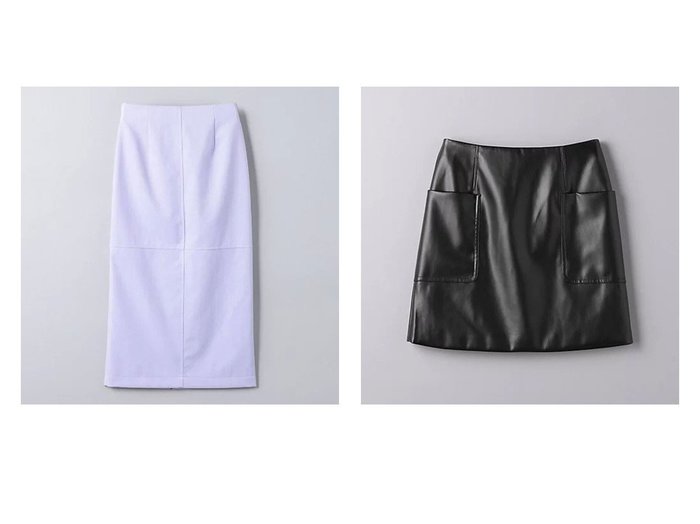 【UNITED ARROWS/ユナイテッドアローズ】のフェイクレザー ミニスカート&フェイク スエード ロング タイトスカート 【2023-2024秋冬・A/W通販】おすすめ！人気、トレンド、レディースファッションの通販   おすすめ人気トレンドファッション通販アイテム インテリア・キッズ・メンズ・レディースファッション・服の通販 founy(ファニー) https://founy.com/ ファッション Fashion レディースファッション WOMEN スカート Skirt ミニスカート Mini Skirts 切替 スエード スリット タイトスカート フィット フェイク フェイクスエード ロング おすすめ Recommend |ID:crp329100000160488