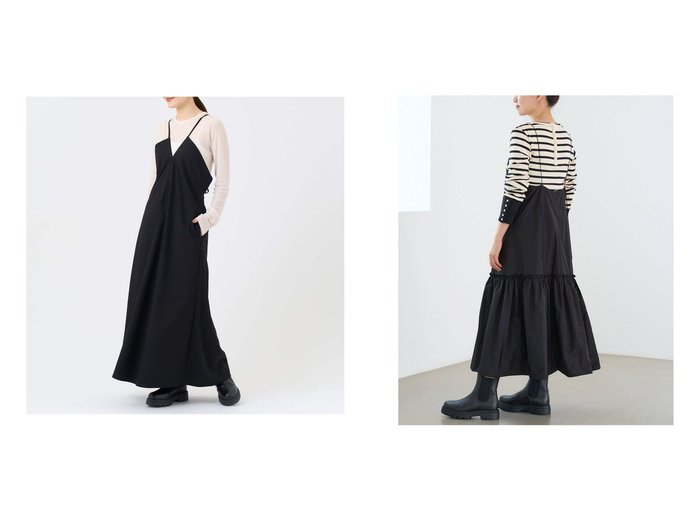 【IENA/イエナ】のデザインキャミワンピース&《》タフタキャミワンピース 【2023-2024秋冬・A/W通販】おすすめ！人気、トレンド、レディースファッションの通販   おすすめ人気トレンドファッション通販アイテム インテリア・キッズ・メンズ・レディースファッション・服の通販 founy(ファニー) https://founy.com/ ファッション Fashion レディースファッション WOMEN ワンピース Dress ドレス Party Dresses キャミワンピース No Sleeve Dresses ドレス 2023年 2023 2023-2024秋冬・A/W AW/Autumn/Winter//FW/Fall-Winter/2023-2024 キャミワンピース コンパクト ストレッチ リボン |ID:crp329100000160584