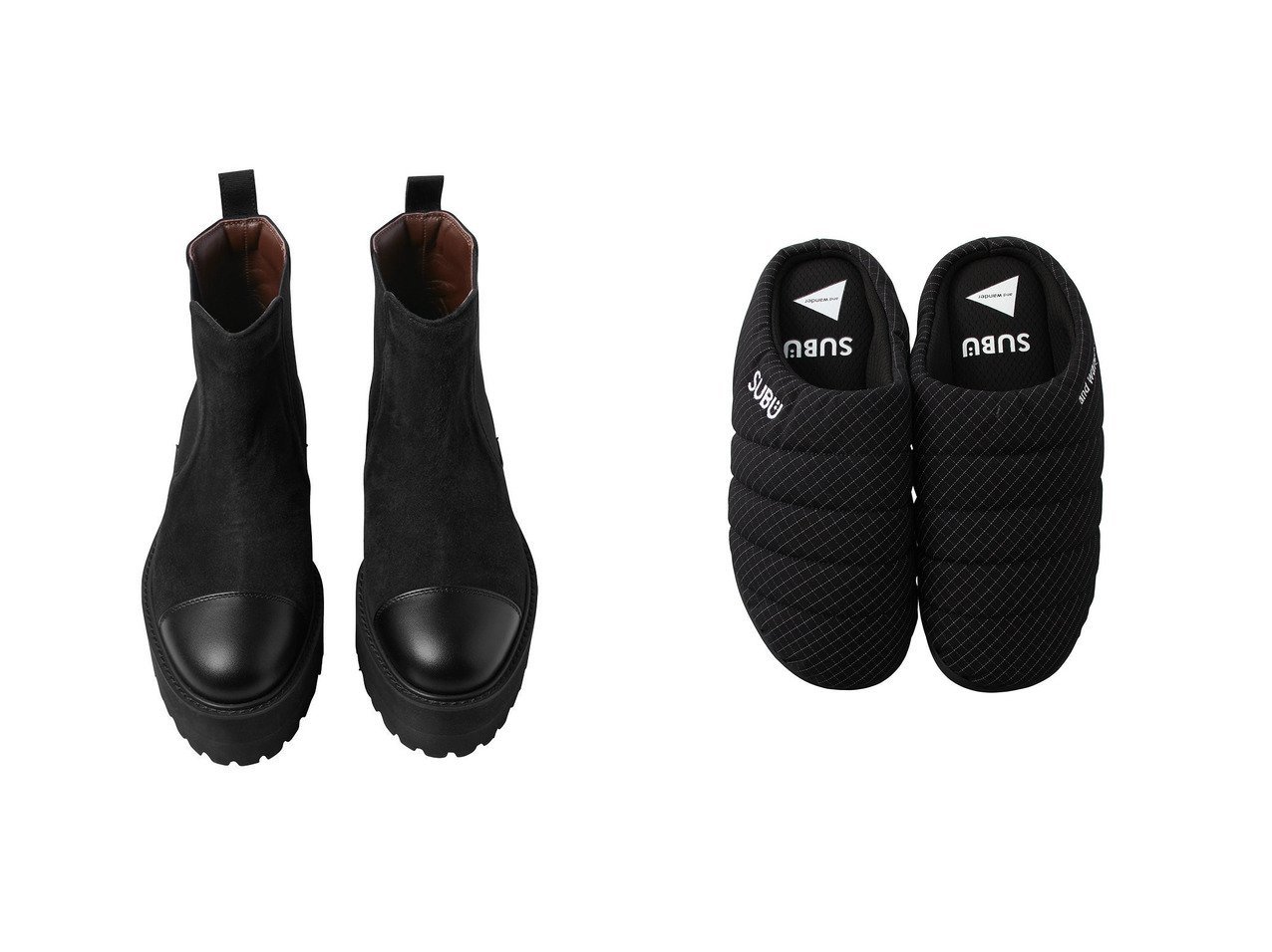 【and wander/アンドワンダー】の【UNISEX】【SUBU × and wander】】reflective rip permanent sandal&【DAISY LIN/デイジーリン】のSuper Light Tower Boots II 【2023-2024秋冬・A/W　シューズ・靴通販】おすすめ！人気、トレンド、レディースファッションの通販 おすすめ人気トレンドファッション通販アイテム インテリア・キッズ・メンズ・レディースファッション・服の通販 founy(ファニー) 　ファッション　Fashion　レディースファッション　WOMEN　UNISEX　サンダル　ショート　スタイリッシュ　ブラック系　Black　|ID:crp329100000160911