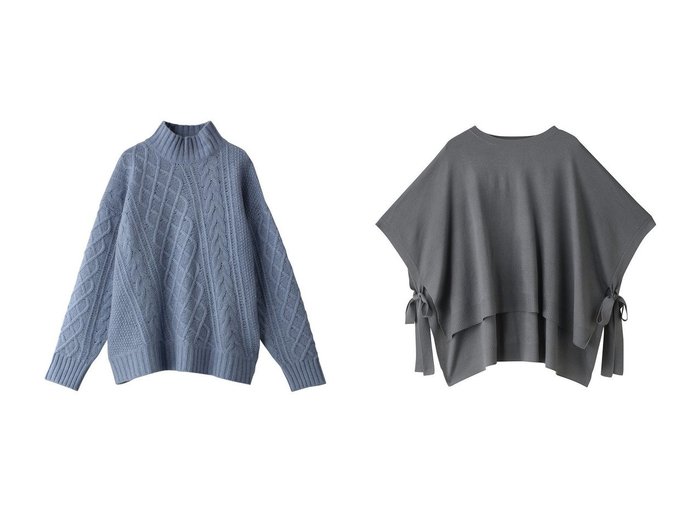 【MIDIUMISOLID/ミディウミソリッド】のside ribbon poncho ポンチョ&alan knit ニット 【2023-2024秋冬・A/W　トップス、カットソー通販】おすすめ！人気、トレンド、レディースファッションの通販  おすすめ人気トレンドファッション通販アイテム インテリア・キッズ・メンズ・レディースファッション・服の通販 founy(ファニー) https://founy.com/ ファッション Fashion レディースファッション WOMEN トップス・カットソー Tops/Tshirt ニット Knit Tops プルオーバー Pullover A/W・秋冬 AW・Autumn/Winter・FW・Fall-Winter ハイネック シンプル ポンチョ リボン リラックス |ID:crp329100000161311