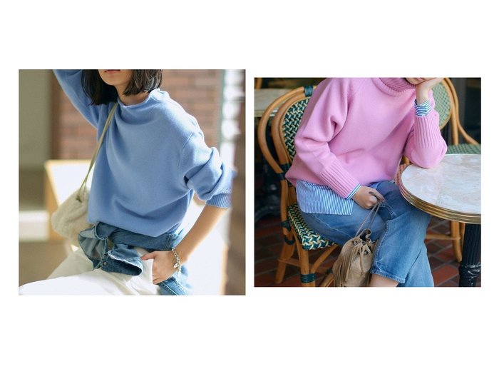 【NIJYUSANKU/23区】の【素敵なあの人掲載】ウールカシミヤブレンドバルキー モックネック ニット&ウールカシミヤブレンドバルキー タートルネック ニット 【2023-2024秋冬・A/W　トップス、カットソー通販】おすすめ！人気、トレンド、レディースファッションの通販  おすすめ人気トレンドファッション通販アイテム インテリア・キッズ・メンズ・レディースファッション・服の通販 founy(ファニー) https://founy.com/ ファッション Fashion レディースファッション WOMEN トップス・カットソー Tops/Tshirt ニット Knit Tops タートルネック Turtleneck イタリア カシミヤ 今季 セーター 雑誌 タートル タートルネック チュニック バランス ロング 冬 Winter A/W・秋冬 AW・Autumn/Winter・FW・Fall-Winter 送料無料 Free Shipping |ID:crp329100000161499