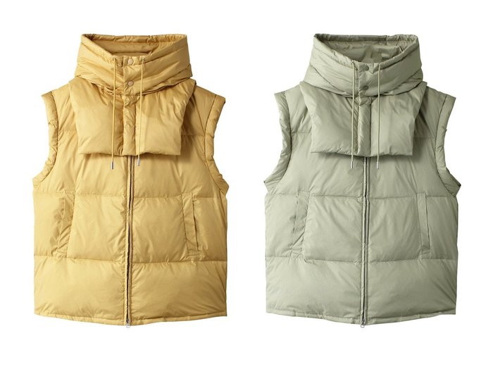 【MIDIUMISOLID/ミディウミソリッド】のdown vest ベスト 【2023-2024秋冬・A/W　トップス、カットソー通販】おすすめ！人気、トレンド、レディースファッションの通販   おすすめ人気トレンドファッション通販アイテム 人気、トレンドファッション・服の通販 founy(ファニー) 　ファッション　Fashion　レディースファッション　WOMEN　トップス・カットソー　Tops/Tshirt　ニット　Knit Tops　ベスト/ジレ　Gilets/Vests　プルオーバー　Pullover　インナー　スリーブ　ダウン　トレンド　ベスト　ヨーク　|ID:crp329100000162433