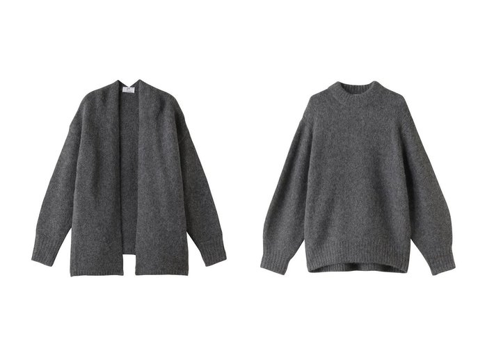 【1er Arrondissement/プルミエ アロンディスモン】のベビーアルパカハイネックプルオーバー&ベビーアルパカミドルニットガウン 【2023-2024秋冬・A/W　トップス、カットソー通販】おすすめ！人気、トレンド、レディースファッションの通販   おすすめ人気トレンドファッション通販アイテム インテリア・キッズ・メンズ・レディースファッション・服の通販 founy(ファニー) https://founy.com/ ファッション Fashion レディースファッション WOMEN トップス・カットソー Tops/Tshirt ニット Knit Tops プルオーバー Pullover カーディガン Cardigans シンプル トレンド ハイネック ベビー 定番 Standard おすすめ Recommend カーディガン ガウン フレア フロント モダン ルーズ ワイド |ID:crp329100000163008