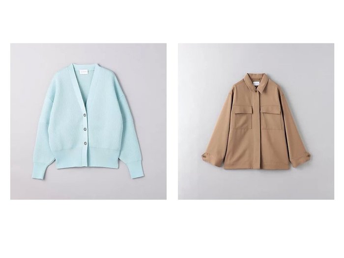 【UNITED ARROWS/ユナイテッドアローズ】のショート カーディガン&CPO シャツ 【2023-2024秋冬・A/W トップス、カットソー通販】おすすめ！人気、トレンド、レディースファッションの通販   おすすめ人気トレンドファッション通販アイテム インテリア・キッズ・メンズ・レディースファッション・服の通販 founy(ファニー) https://founy.com/ ファッション Fashion レディースファッション WOMEN トップス・カットソー Tops/Tshirt シャツ/ブラウス Shirts/Blouses カーディガン Cardigans ウォーム スニーカー フラップ ポケット ミックス ミリタリー 畦 カーディガン 切替 ショート シンプル バランス ボトム おすすめ Recommend |ID:crp329100000163520