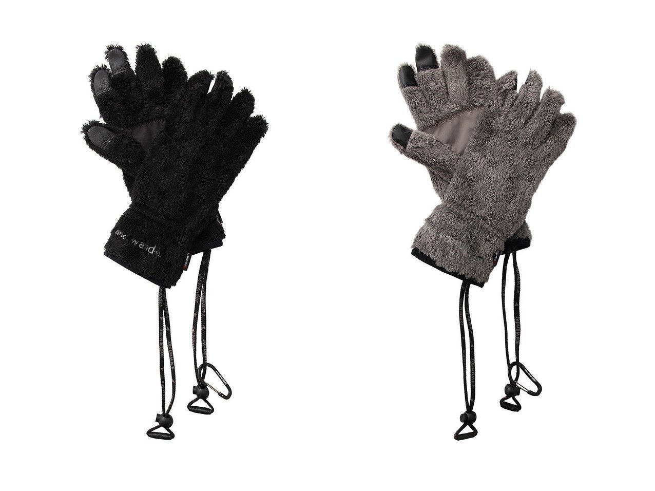 【and wander/アンドワンダー】の【UNISEX】high loft fleece glove 【ファッション雑貨　通販】おすすめ！人気、トレンド、レディースファッションの通販  おすすめ人気トレンドファッション通販アイテム インテリア・キッズ・メンズ・レディースファッション・服の通販 founy(ファニー) 　ファッション　Fashion　レディースファッション　WOMEN　A/W・秋冬　AW・Autumn/Winter・FW・Fall-Winter　UNISEX　ブラック系　Black　グレー系　Gray　|ID:crp329100000164421