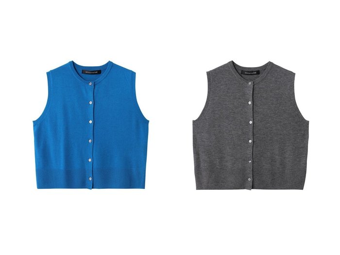 【mizuiro ind/ミズイロ インド】のcrew neck short vest ベスト 【トップス、カットソー 通販 2023-2024秋冬 A/W 秋 冬コーデ通販】おすすめ！人気、トレンド、レディースファッションの通販   おすすめ人気トレンドファッション通販アイテム インテリア・キッズ・メンズ・レディースファッション・服の通販 founy(ファニー) https://founy.com/ ファッション Fashion レディースファッション WOMEN トップス・カットソー Tops/Tshirt ニット Knit Tops ベスト/ジレ Gilets/Vests プルオーバー Pullover シンプル トレンド ハイネック ベスト |ID:crp329100000165384