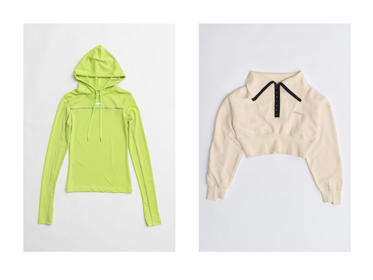 【PRANK PROJECT/プランク プロジェクト】のフーデッドスキントップ Hooded Skin Top&フックアイカラークロップドスウェット Hook Eye Collar Cropped Sweatshirt 【コーディネート通販】おすすめ！人気、トレンド、レディースファッションの通販  おすすめ人気トレンドファッション通販アイテム インテリア・キッズ・メンズ・レディースファッション・服の通販 founy(ファニー) 　ファッション　Fashion　レディースファッション　WOMEN　トップス・カットソー　Tops/Tshirt　シャツ/ブラウス　Shirts/Blouses　パーカ　Sweats　ロング / Tシャツ　T-Shirts　スウェット　Sweat　カットソー　Cut and Sewn　2024年　2024　2024春夏・S/S　SS,Spring/Summer,2024　A/W・秋冬　AW・Autumn/Winter・FW・Fall-Winter　S/S・春夏　SS・Spring/Summer　おすすめ　Recommend　フロント　ボトム　夏　Summer　春　Spring　グレー系　Gray　ブラック系　Black　イエロー系　Yellow　レッド系　Red　|ID:crp329100000166757