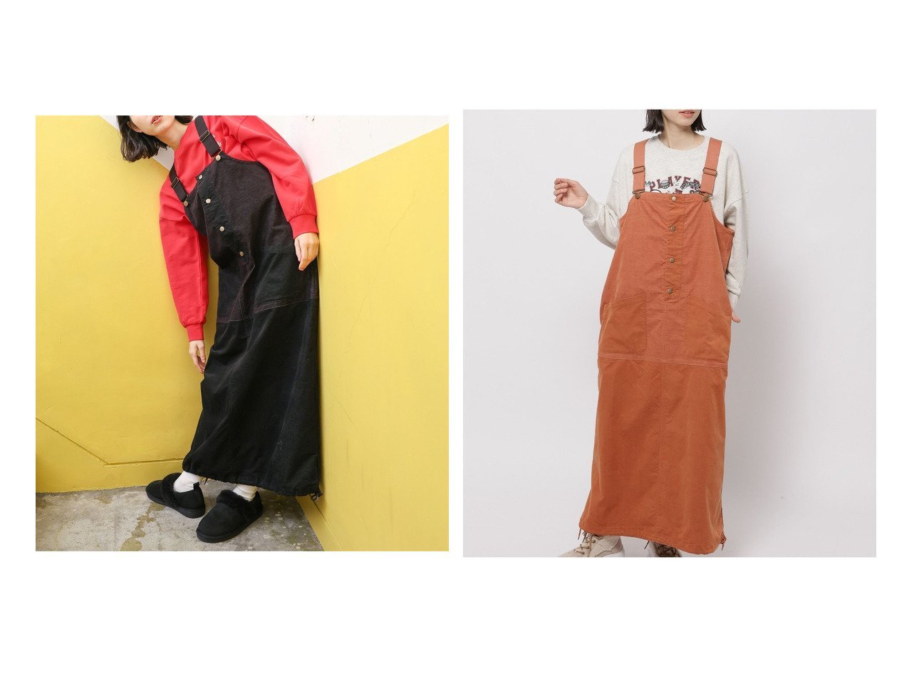 niko and…/ニコアンド】のリメイク風アヤコールジャンパースカート