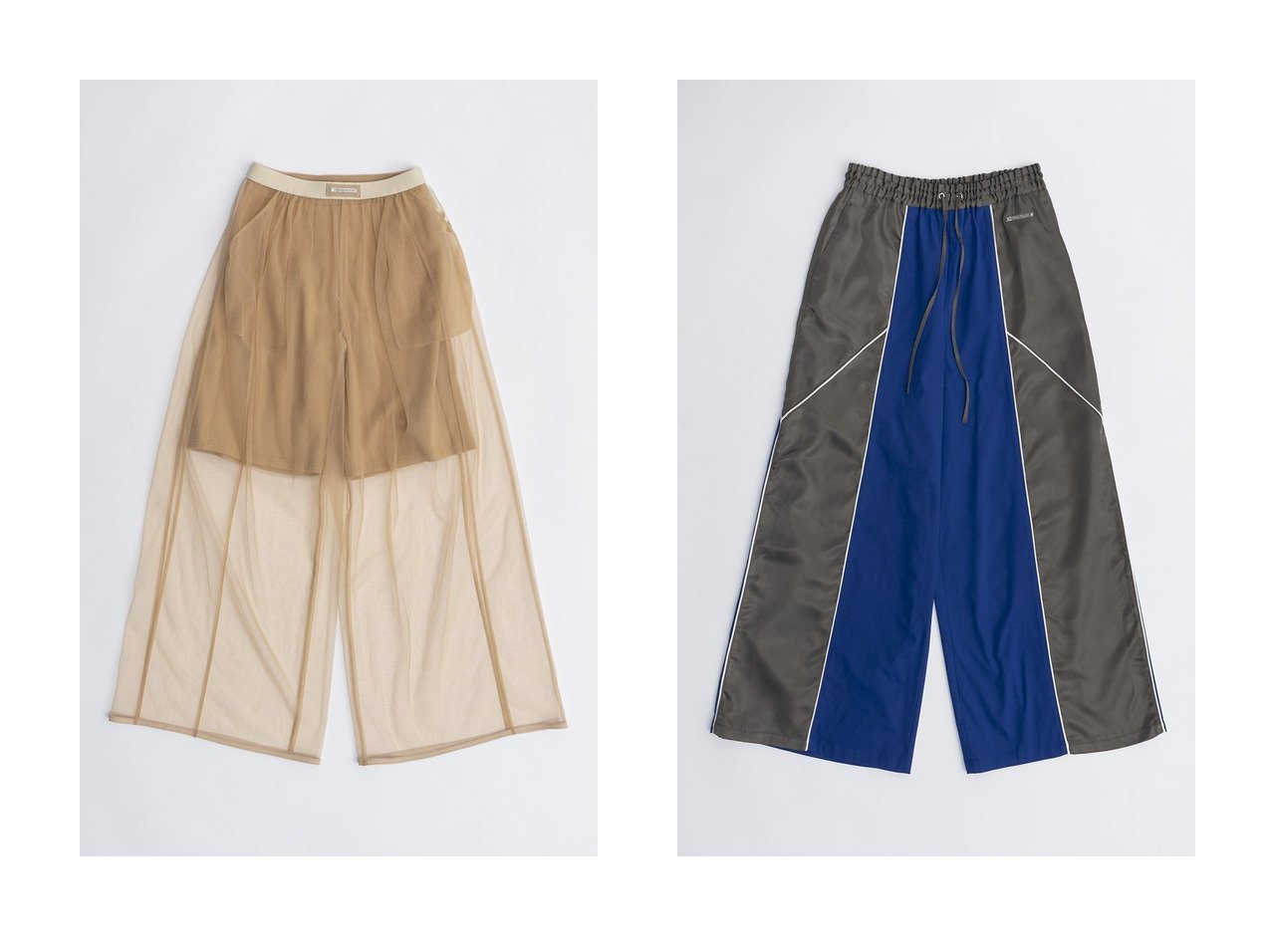 【PRANK PROJECT/プランク プロジェクト】のチュールボリュームパンツ Tulle Voluminous Pants&サテントラックパンツ Satin Track Pants 【 2024春夏 S/S 春 夏コーデ通販】おすすめ！人気、トレンド、レディースファッションの通販   おすすめ人気トレンドファッション通販アイテム インテリア・キッズ・メンズ・レディースファッション・服の通販 founy(ファニー) 　ファッション　Fashion　レディースファッション　WOMEN　パンツ　Pants　おすすめ　Recommend　インナー　ジャケット　セパレート　チュール　トレンド　今季　NEW・新作・新着・新入荷　New Arrivals　ブラック系　Black　ベージュ系　Beige　ホワイト系　White　ブルー系　Blue　|ID:crp329100000169936