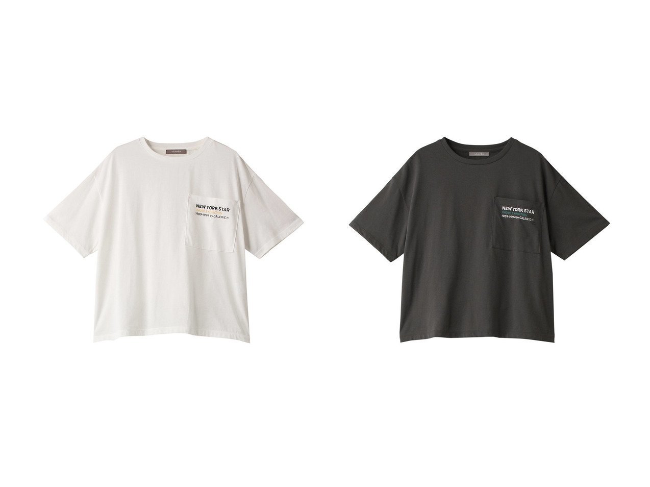 【heliopole/エリオポール】のNEW YORK STAR Tシャツ 【トップス、カットソー 通販 2024春夏 S/S 春 夏コーデ通販】おすすめ！人気、トレンド、レディースファッションの通販   おすすめ人気トレンドファッション通販アイテム インテリア・キッズ・メンズ・レディースファッション・服の通販 founy(ファニー) 　ファッション　Fashion　レディースファッション　WOMEN　トップス・カットソー　Tops/Tshirt　シャツ/ブラウス　Shirts/Blouses　ロング / Tシャツ　T-Shirts　カットソー　Cut and Sewn　ショート　Short　スリーブ　Sleeve　プリント　Print　ポケット　Pocket　ワイド　Wide　NEW・新作・新着・新入荷　New Arrivals　雑誌　Magazine　イエロー系　Yellow　グレー系　Gray　|ID:crp329100000182469