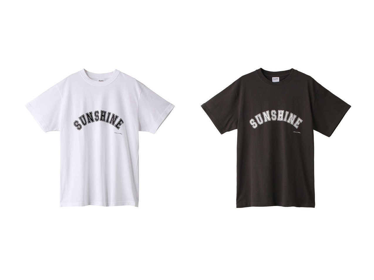 【Healthy Denim/ヘルシーデニム】のSunshine Tシャツ 【トップス、カットソー 通販 2024春夏 S/S 春 夏コーデ通販】おすすめ！人気、トレンド、レディースファッションの通販   おすすめ人気トレンドファッション通販アイテム インテリア・キッズ・メンズ・レディースファッション・服の通販 founy(ファニー) 　ファッション　Fashion　レディースファッション　WOMEN　トップス・カットソー　Tops/Tshirt　シャツ/ブラウス　Shirts/Blouses　ロング / Tシャツ　T-Shirts　カットソー　Cut and Sewn　ショート　Short　ジーンズ　Jeans　スリーブ　Sleeve　フロント　Front　人気　Popularity　NEW・新作・新着・新入荷　New Arrivals　ブラック系　Black　ホワイト系　White　|ID:crp329100000182554