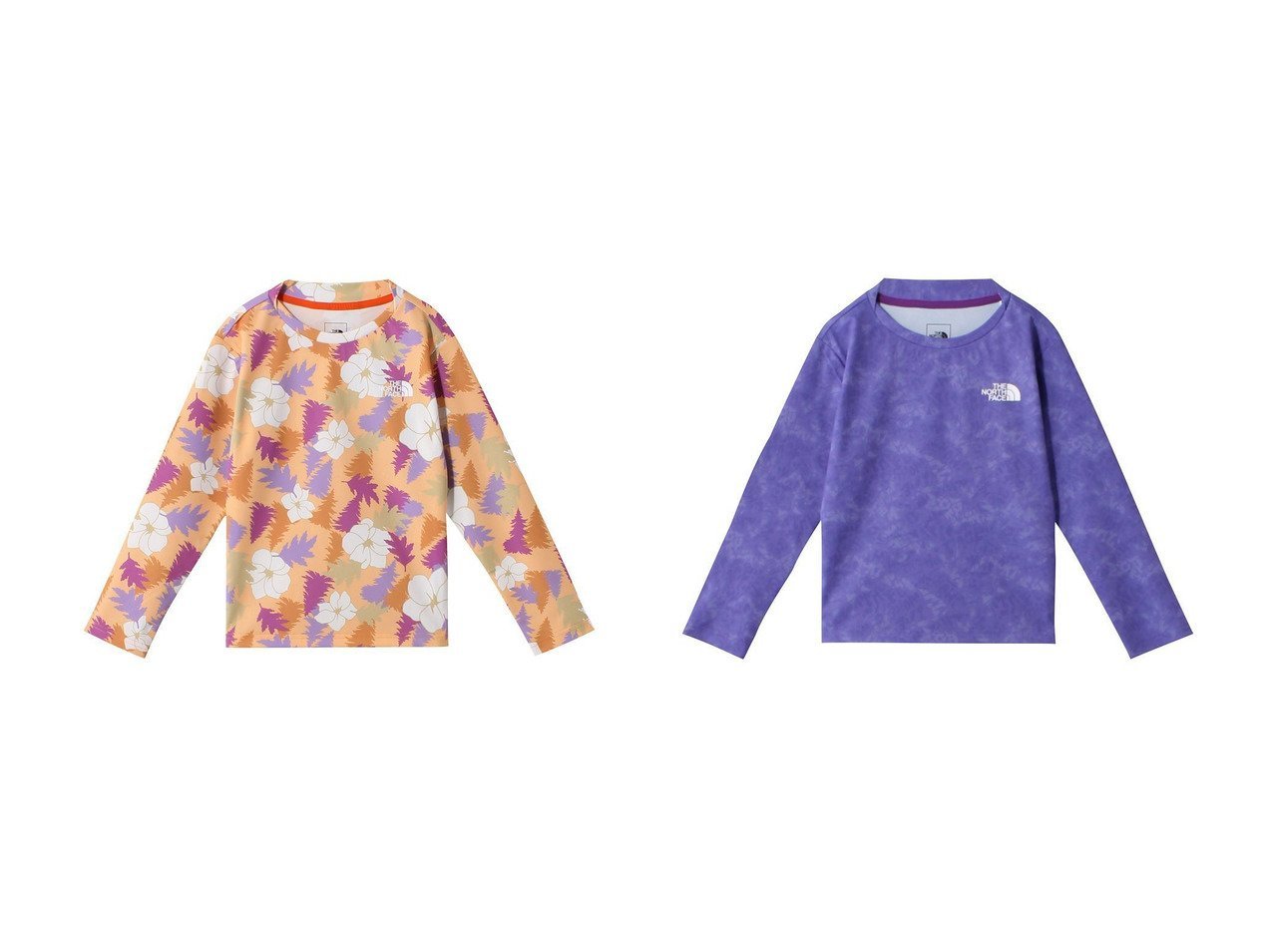 【THE NORTH FACE / KIDS/ザ ノース フェイス】の【KIDS】ノベルティロングスリーブサンシェードティー 【KIDS】子供服のおすすめ！人気トレンド・キッズ ファッションの通販   おすすめ人気トレンドファッション通販アイテム インテリア・キッズ・メンズ・レディースファッション・服の通販 founy(ファニー) 　ファッション　Fashion　キッズファッション　KIDS　トップス・カットソー　Tops/Tees/Kids　モチーフ　Motif　夏　Summer　NEW・新作・新着・新入荷　New Arrivals　長袖　Long Sleeve　鹿の子　Pique　|ID:crp329100000182643