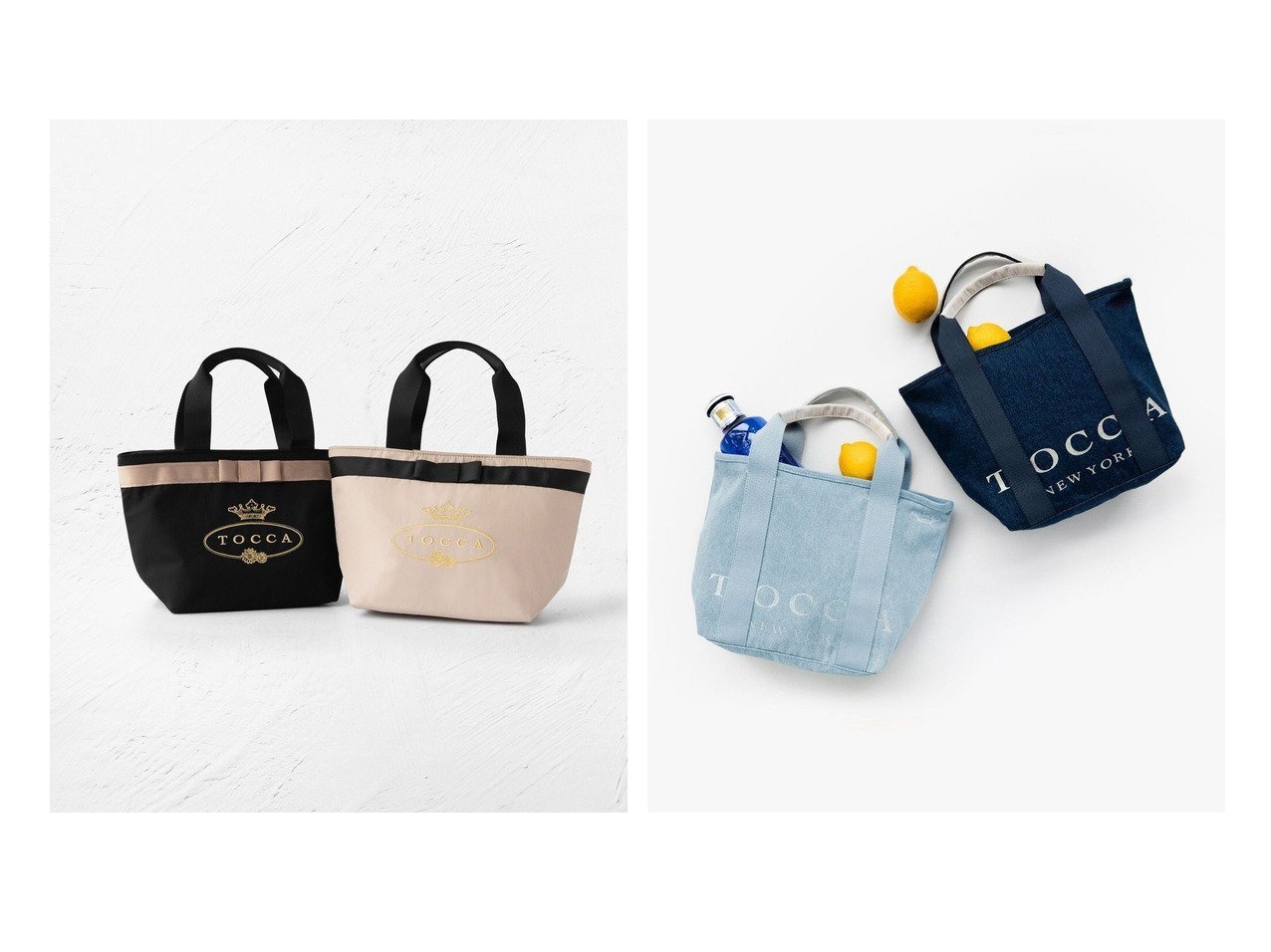 【TOCCA/トッカ】の【WEB&一部店舗限定】BIG TOCCA DENIM TOTE トートバッグ&【WEB&一部店舗限定】POINT OF RIBBON COOLERBAG クーラーバッグ 【バッグ・鞄通販 2024夏 S/S Summer 夏コーデ 通販】おすすめ！人気、トレンド、レディースファッションの通販  おすすめで人気の流行・トレンド、ファッションの通販商品 インテリア雑貨・家具・メンズファッション・キッズファッション・レディースファッション・服の通販 founy(ファニー) https://founy.com/ ファッション Fashion レディースファッション WOMEN バッグ Bag クラウン Crown シューズ Shoes シンプル Simple スタイリッシュ Stylish スポーツ Sports 財布 Wallet テクスチャー Texture デニム Denim フェミニン Feminine ポケット Pocket ポーチ Pouch 旅行 Travel NEW・新作・新着・新入荷 New Arrivals 2024年 2024 A/W・秋冬 Aw・Autumn/Winter・Fw・Fall-Winter 冬 Winter おすすめ Recommend ギフト プレゼント Gift Present ハンドバッグ Handbag メッシュ Mesh エレガント 上品 Elegant 夏 Summer ビジネス 仕事 通勤 Business |ID:crp329100000182830