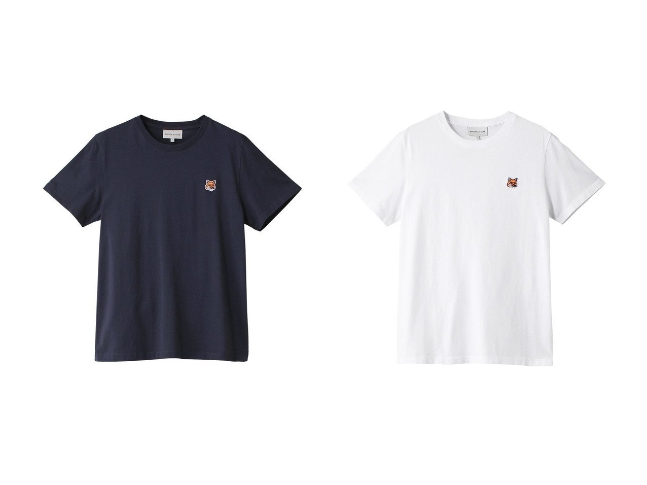 【MAISON KITSUNE/メゾン キツネ】のFOX HEAD PATCH レギュラー Tシャツ 【トップス、カットソー通販 2024夏 S/S Summer 夏コーデ 通販】おすすめ！人気、トレンド、レディースファッションの通販  おすすめ人気トレンドファッション通販アイテム インテリア・キッズ・メンズ・レディースファッション・服の通販 founy(ファニー) 　ファッション　Fashion　レディースファッション　WOMEN　トップス・カットソー　Tops/Tshirt　シャツ/ブラウス　Shirts/Blouses　ロング / Tシャツ　T-Shirts　カットソー　Cut and Sewn　ショート　Short　スリーブ　Sleeve　バランス　Balance　パッチ　Patch　フォックス　Fox　レギュラー　Regular　ロング　Long　NEW・新作・新着・新入荷　New Arrivals　ホワイト系　White　ブラック系　Black　ブルー系　Blue　|ID:crp329100000182857