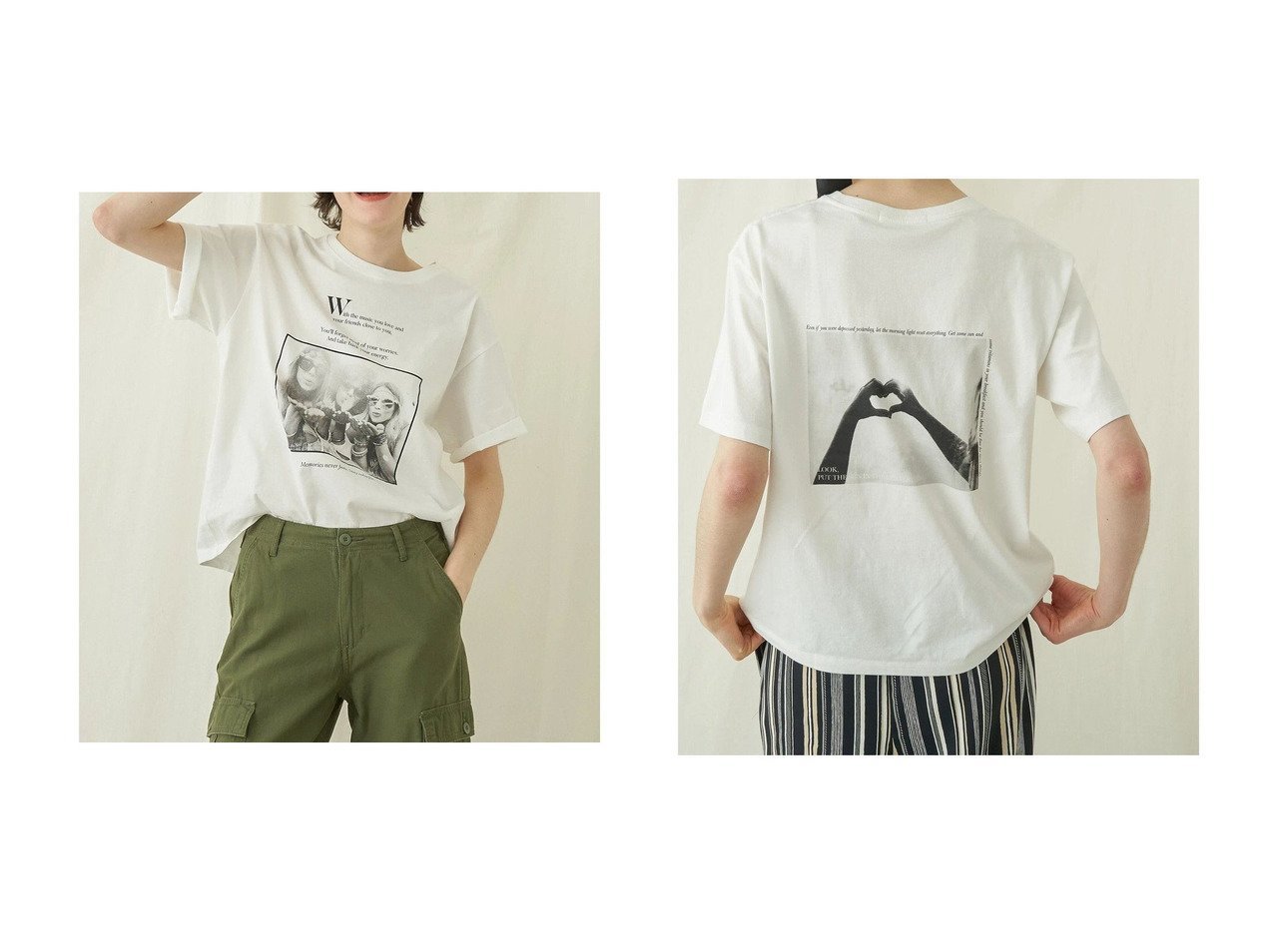 【AMERICAN HOLIC/アメリカンホリック】のEnjoy Photo Tee&Sky Photo Tee 【プチプライス、格安、低価格 通販 2024夏 S/S Summer 夏コーデ 通販】おすすめ！人気、トレンド、レディースファッションの通販  おすすめ人気トレンドファッション通販アイテム インテリア・キッズ・メンズ・レディースファッション・服の通販 founy(ファニー) 　ファッション　Fashion　レディースファッション　WOMEN　トップス・カットソー　Tops/Tshirt　シャツ/ブラウス　Shirts/Blouses　ロング / Tシャツ　T-Shirts　カットソー　Cut and Sewn　NEW・新作・新着・新入荷　New Arrivals　S/S・春夏　Ss・Spring/Summer　カットソー　Cut And Sew　スタイリッシュ　Stylish　バランス　Balance　プリント　Print　ベーシック　Basic　ポケット　Pocket　モノトーン　Monotone　夏　Summer　春　Spring　|ID:crp329100000183829