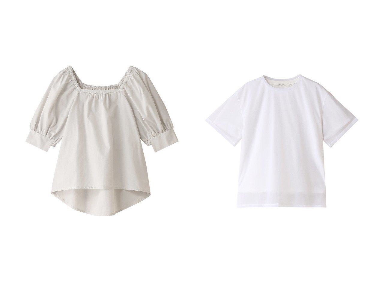 【MIDIUMISOLID/ミディウミソリッド】の2way tops トップス&sheer layered PO プルオーバー 【トップス、カットソー通販 2024夏 S/S Summer 夏コーデ 通販】おすすめ！人気、トレンド、レディースファッションの通販   おすすめ人気トレンドファッション通販アイテム インテリア・キッズ・メンズ・レディースファッション・服の通販 founy(ファニー) 　ファッション　Fashion　レディースファッション　WOMEN　トップス・カットソー　Tops/Tshirt　シャツ/ブラウス　Shirts/Blouses　ロング / Tシャツ　T-Shirts　カットソー　Cut and Sewn　プルオーバー　Pullover　オフショルダー　Off Shoulder　ギャザー　Gather　ショート　Short　スリーブ　Sleeve　フェミニン　Feminine　再入荷　Restock/Back In Stock/Re Arrival　おすすめ　Recommend　シアー　Sheer　シンプル　Simple　デニム　Denim　トレンド　Trend　エレガント 上品　Elegant　夏　Summer　グレー系　Gray　ブラック系　Black　|ID:crp329100000184389