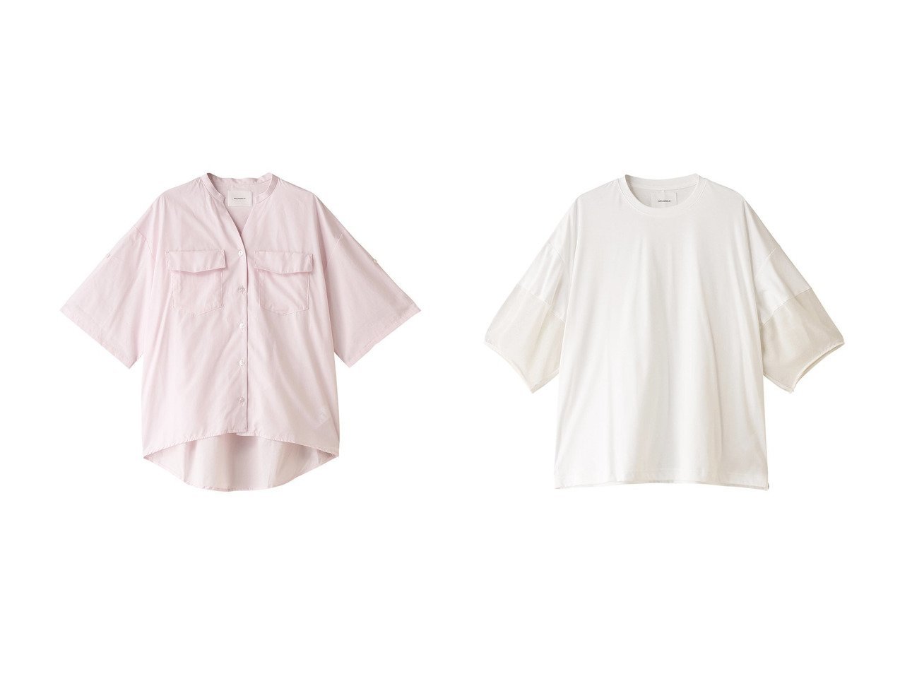 【MIDIUMISOLID/ミディウミソリッド】のroll up cocoon shirt シャツ&sheer slv conscious T Tシャツ 【トップス、カットソー通販 2024夏 S/S Summer 夏コーデ 通販】おすすめ！人気、トレンド、レディースファッションの通販   おすすめ人気トレンドファッション通販アイテム インテリア・キッズ・メンズ・レディースファッション・服の通販 founy(ファニー) 　ファッション　Fashion　レディースファッション　WOMEN　トップス・カットソー　Tops/Tshirt　シャツ/ブラウス　Shirts/Blouses　ロング / Tシャツ　T-Shirts　カットソー　Cut and Sewn　ショート　Short　シンプル　Simple　スリーブ　Sleeve　ヘムライン　Hemline　再入荷　Restock/Back In Stock/Re Arrival　ホワイト系　White　レッド系　Red　ブラック系　Black　|ID:crp329100000184390