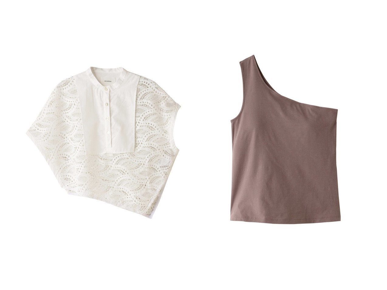 【MIDIUMISOLID/ミディウミソリッド】のone shoulder inner インナー&asymmetry lace PO プルオーバー 【トップス、カットソー通販 2024夏 S/S Summer 夏コーデ 通販】おすすめ！人気、トレンド、レディースファッションの通販   おすすめ人気トレンドファッション通販アイテム インテリア・キッズ・メンズ・レディースファッション・服の通販 founy(ファニー) 　ファッション　Fashion　レディースファッション　WOMEN　トップス・カットソー　Tops/Tshirt　シャツ/ブラウス　Shirts/Blouses　プルオーバー　Pullover　ロング / Tシャツ　T-Shirts　カットソー　Cut and Sewn　おすすめ　Recommend　アシンメトリー　Asymmetry　インナー　Inner　コンパクト　Compact　シンプル　Simple　スリーブ　Sleeve　ヘムライン　Hemline　レーシー　Lacey　ロング　Long　再入荷　Restock/Back In Stock/Re Arrival　ホワイト系　White　ブラック系　Black　|ID:crp329100000184392