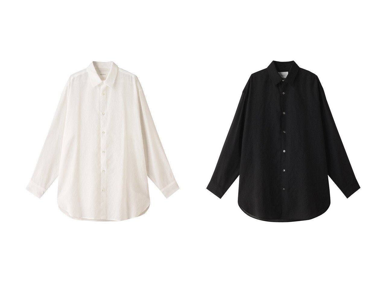 【MIDIUMISOLID/ミディウミソリッド】のsheer long slv shirt シャツ 【トップス、カットソー通販 2024夏 S/S Summer 夏コーデ 通販】おすすめ！人気、トレンド、レディースファッションの通販   おすすめ人気トレンドファッション通販アイテム インテリア・キッズ・メンズ・レディースファッション・服の通販 founy(ファニー) 　ファッション　Fashion　レディースファッション　WOMEN　トップス・カットソー　Tops/Tshirt　シャツ/ブラウス　Shirts/Blouses　おすすめ　Recommend　スリーブ　Sleeve　ロング　Long　再入荷　Restock/Back In Stock/Re Arrival　ホワイト系　White　ブラック系　Black　|ID:crp329100000184393