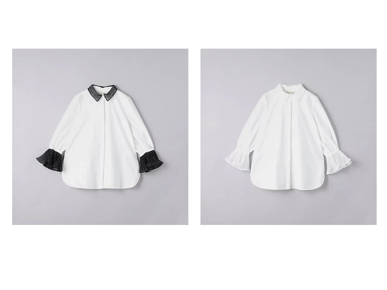 【UNITED ARROWS/ユナイテッドアローズ】のオーガンジーカフス ブラウス 【トップス、カットソー通販 2024夏 S/S Summer 夏コーデ 通販】おすすめ！人気、トレンド、レディースファッションの通販   おすすめ人気トレンドファッション通販アイテム インテリア・キッズ・メンズ・レディースファッション・服の通販 founy(ファニー) 　ファッション　Fashion　レディースファッション　WOMEN　トップス・カットソー　Tops/Tshirt　シャツ/ブラウス　Shirts/Blouses　オーガンジー　Organdy　カフス　Cuffs　シアー　Sheer　プリーツ　Pleats　ホワイト系　White　ブラック系　Black　ブルー系　Blue　|ID:crp329100000185343