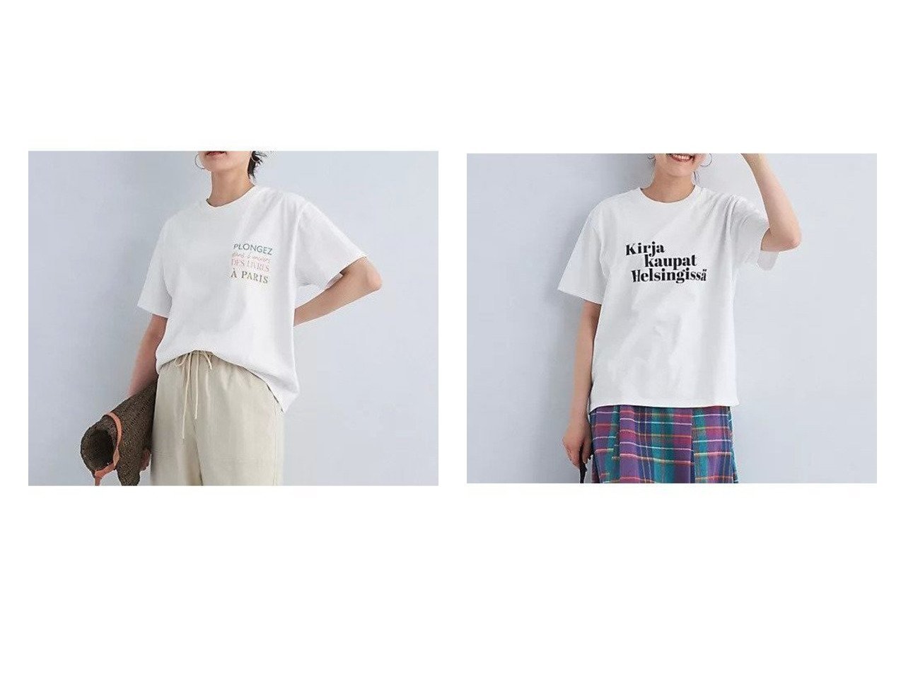 【green label relaxing / UNITED ARROWS/グリーンレーベル リラクシング / ユナイテッドアローズ】のブックストア ロゴ Tシャツ 【トップス、カットソー 2024夏 S/S Summer 夏コーデ 通販】おすすめ！人気、トレンド、レディースファッションの通販   おすすめ人気トレンドファッション通販アイテム インテリア・キッズ・メンズ・レディースファッション・服の通販 founy(ファニー) 　ファッション　Fashion　レディースファッション　WOMEN　トップス・カットソー　Tops/Tshirt　シャツ/ブラウス　Shirts/Blouses　ロング / Tシャツ　T-Shirts　おすすめ　Recommend　インナー　Inner　コンパクト　Compact　サロペット　Overalls　ボトム　Bottom　ルーズ　Loose　夏　Summer　春　Spring　|ID:crp329100000185693