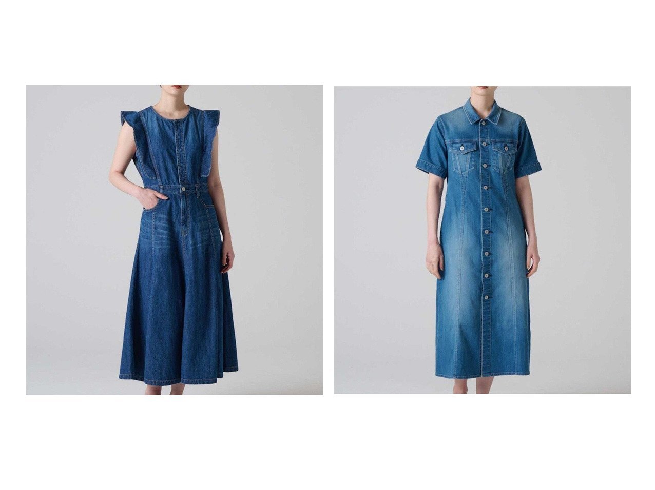 【Ripo trenta anni/リポトレンタアンニ】の【洗える】GIRLY DENIM OP デニムワンピース&【洗える】3RD DENIM SH DRESS デニムシャツワンピース 【ワンピース、ドレス  人気通販 コーディネート通販】おすすめ！人気、トレンド、レディースファッションの通販  おすすめ人気トレンドファッション通販アイテム インテリア・キッズ・メンズ・レディースファッション・服の通販 founy(ファニー) 　ファッション　Fashion　レディースファッション　WOMEN　ワンピース　Dress　ドレス　Party Dresses　シャツワンピース　Shirt Dresses　春　Spring　洗える　Washable　クラシカル　Classical　サンダル　Sandals　シンプル　Simple　スニーカー　Sneakers　デニム　Denim　フリル　Frills　S/S・春夏　Ss・Spring/Summer　NEW・新作・新着・新入荷　New Arrivals　夏　Summer　エレガント 上品　Elegant　ジャケット　Jacket　スリット　Slit　フロント　Front　羽織　Haori　|ID:crp329100000186611