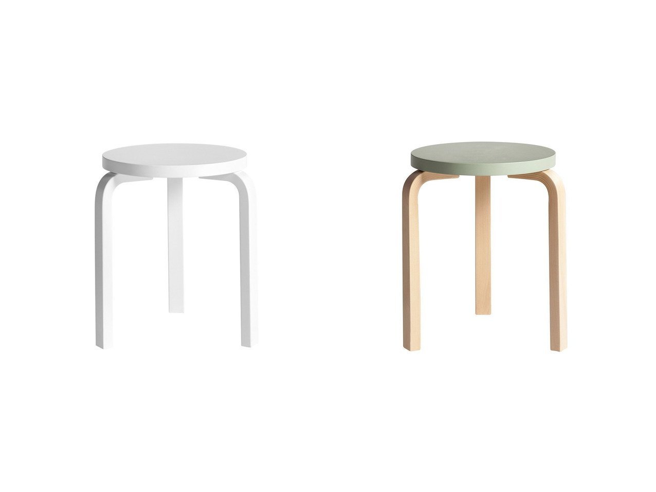 【artek/アルテック】のスツール 60&スツール 60 【FURNITURE】おすすめ！人気、インテリア雑貨、家具の通販  おすすめ人気トレンドファッション通販アイテム インテリア・キッズ・メンズ・レディースファッション・服の通販 founy(ファニー) 　グリーン系　Green　ホワイト系　White　|ID:crp329100000186758